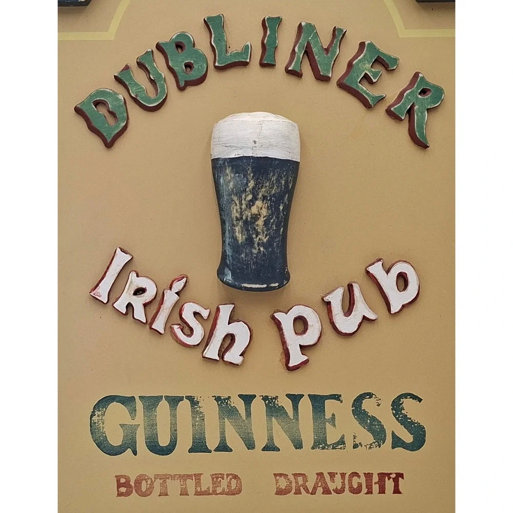 Guinness Dubliner Irish Pub 3D Wall Plaque Sign Bar Man Cave Decor 16x12